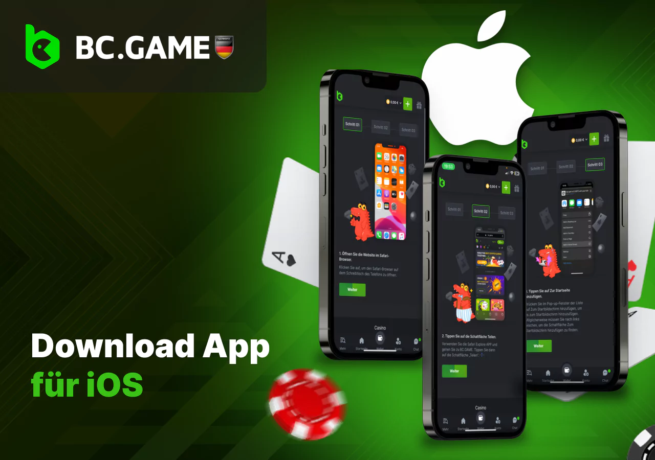 Schneller Zugang zum BC Game Online-Casino auf iOS