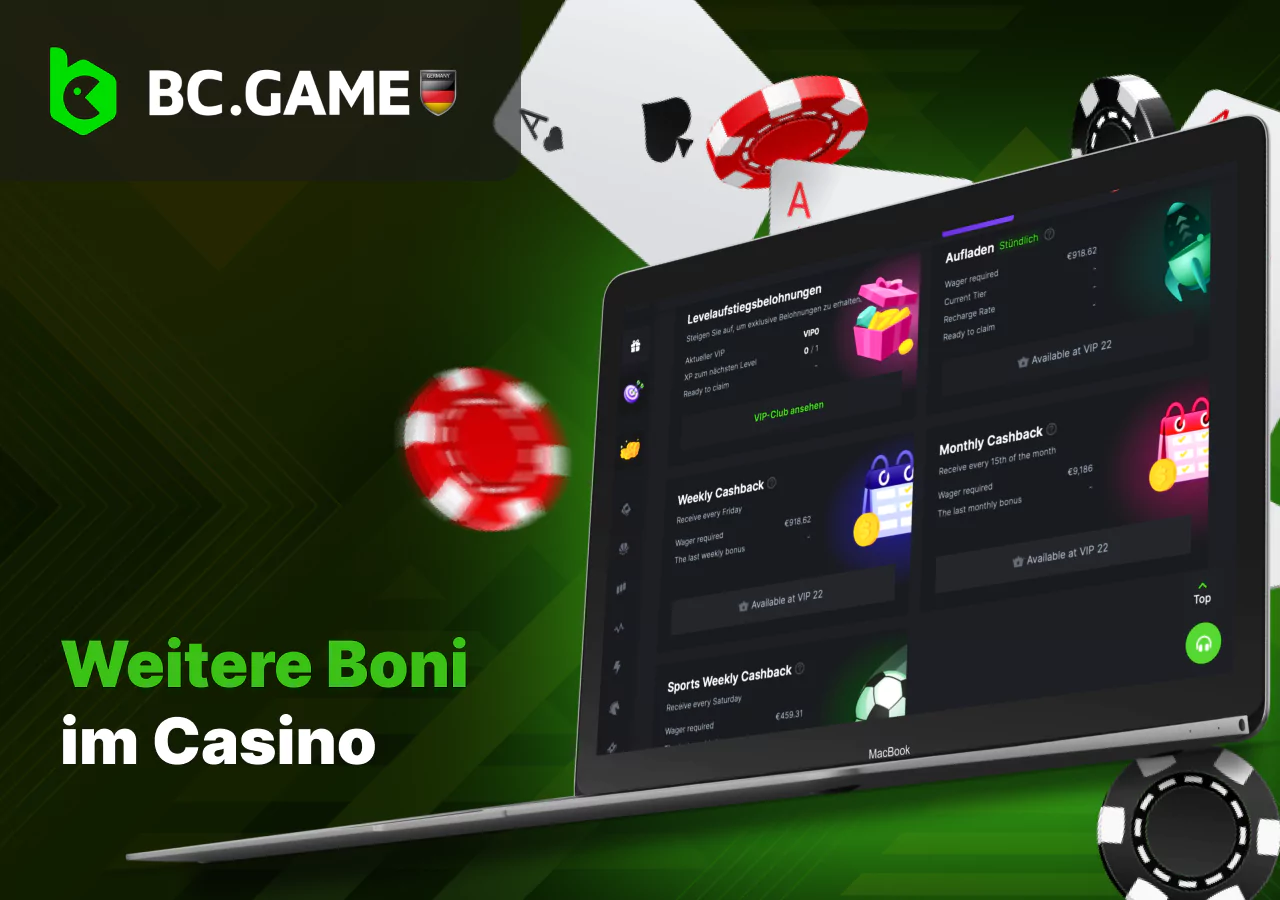 Bonusangebot des Buchmachers BC Game für Casino-Spiele